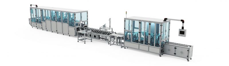 Automatic assembly line for hemodialyzer--- Part C